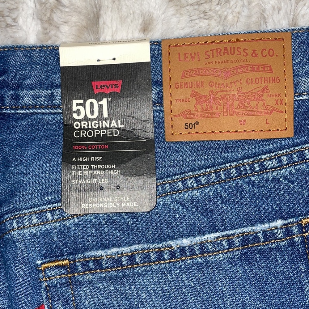 Levi's Blue Straight Leg Women's Jeans - Picture 5 of 8